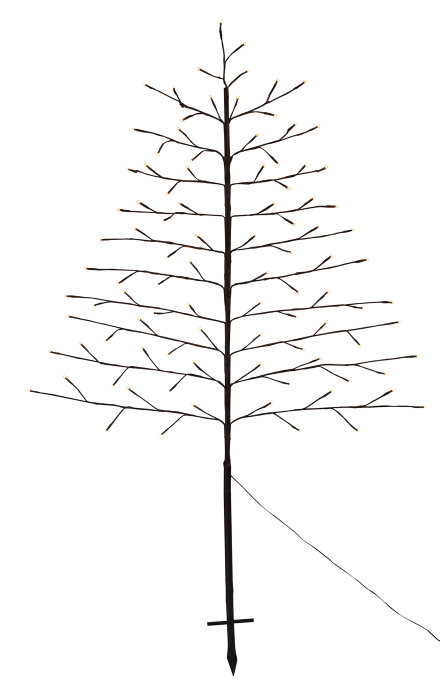 Pyntetre med 96 LED-pærer H150 cm
